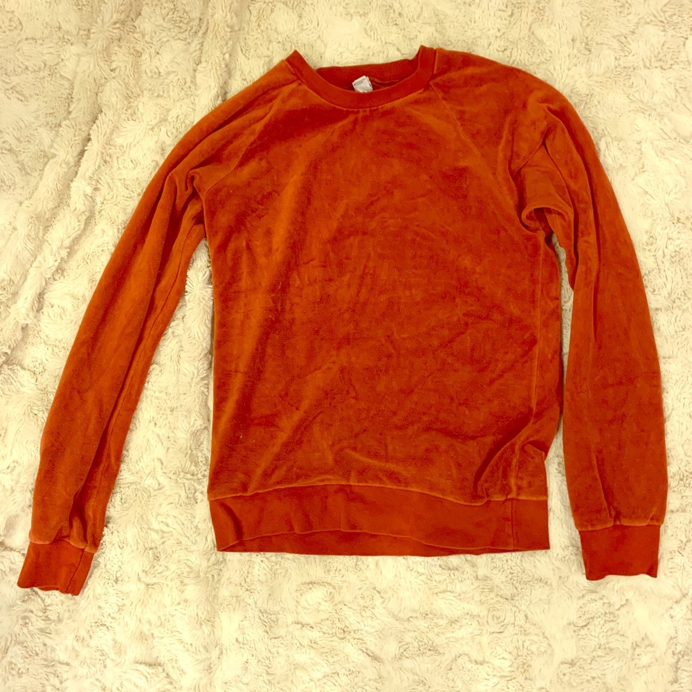 American apparel made in USA velour shirt